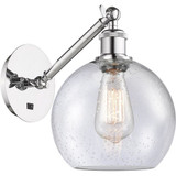 Athens 1 Light Seedy Glass Wall Sconce 12.38 Inch Wide by Innovations - 317-1W-G124-8