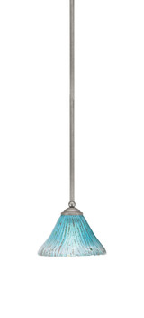 Zilo 1 Light Steel Stem Hung Small Pendant 7 Inch Wide by Toltec - 560-MB-458