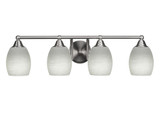 Paramount 4 Light Vanity Light 7.75 Inch Tall by Toltec - 3424-BN-615