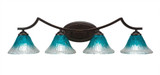 Zilo 4 Light Vanity Light 8 Inch Tall by Toltec - 554--8-3275