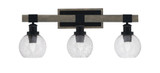Tacoma 3 Light Vanity Light 26.25 Inch Length by Toltec - 1843-MBDW-4100