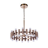 Simple Lux 1728W 24 LED Chandelier 21.88 Inch and 27 Inch Wide by Craftmade - 57524-LED