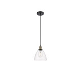Bristol 1 Light Glass Cord hung Mini Pendant 9.5X7.5 Inch by Innovations - 516-1P-GBD-75
