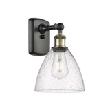 Bristol 1 Light Glass Wall Sconce 10.5 Inch X 7.5 Inch Wide by Innovations - 516-1W-GBD-75
