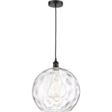 Athens Water Glass 100W 1 LED Cord Pendant 15.13X 13 by Innovations - 616-1P-G1215-14-LED