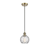 Athens Water Glass 1 Light Cord Hung Mini Pendant 8 X 6 by Innovations - 516-1P-G1215-6