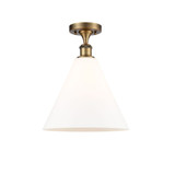 Berkshire Glass 1 Light Semi Flush Mount 14.25X12 Inch Wide by Innovations - 516-1C-GBC-12