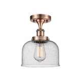 Bell 100W 1 LED Semi Flush Mount 13 Inch Tall X 8 Inch Wide by Innovations - 916-1C-G7-LED