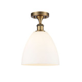 Bristol 1 Light Semi Flush Mount 12.75 Inch and 9 Inch Wide by Innovations - 516-1C-GBD-9