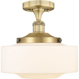 Bridgeton 1 Light Semi Flush Mount 11 Inch X 11.75 Inch Wide by Innovations - 616-1F-G69-12