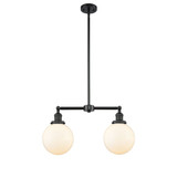 Beacon 2 Light Stem Adjustable Island 12.5 Tall and 25 Wide by Innovations - 209-G20-8