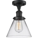 Cone 100W 1 LED Semi Flush Mount 11.5 and 7.75 Inch Wide by Innovations - 517-1CH-G4-LED