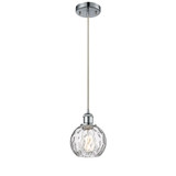 Athens Water Glass 100W 1 LED Cord Hung Mini Pendant 8X 6 by Innovations - 516-1P-G1215-6-LED