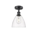 Bristol 100W 1 LED Glass SemiFlush Mount 10.75X7.5 Inch Wide by Innovations - 516-1C-GBD-75-LED