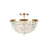 Crystal Baller 3 Light Semi Flush Mount 11.75 and 16 Inch Wide by Varaluz - 573S03