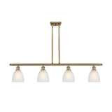 Castile 4 Light Stem hung Island 9.5 Inch and 48 Inch Wide by Innovations - 516-4I-G38
