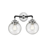 Beacon 2 Light Glass Bath Vanity 11 Inch Tall X 14 Inch Wide by Innovations - 284-2W-G20-6