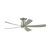 Dean's Gardens 5 Blade Flush Ceiling Fan with Knurled Light Kit 52 Inch by BSH - 103-BEL-1376954