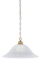 Chain 1 Light Large Chain Hung Pendant 10 Inch Tall by Toltec - 92-BN-5881