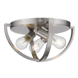 Colson 3 Light 14.25 Inch Wide Flush Mount by Golden - 3167-FM15