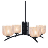 Kurve 4 Light Dome Chandelier 10 Inch Tall and 27.5 Inch Wide by Toltec - 3704-4613