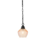 1 Light Chain Hung Pendant 8.5 Inch Tall and 6 Inch Wide by Toltec - 31-85-6
