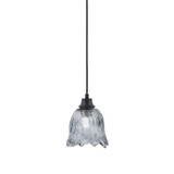 1 Light Cord Hung Pendant 8.75 Inch Tall and 7 Inch Wide by Toltec - 32-875-7
