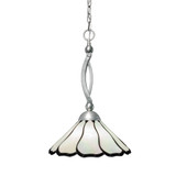 Bow 1 Light Chain Hung Pendant 20.25 Inch Tall and 16 Inch Wide by Toltec - 271-2025-16