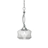 Bow 1 Light Chain Hung Pendant 20.25 Inch Tall and 9 Inch Wide by Toltec - 271-2025-9