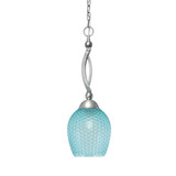Bow 1 Light Chain Hung Pendant 22 Inch Tall and 7.5 Inch Wide by Toltec - 271-22-75