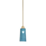 1 Light Stem Hung Pendant 11.75 Inch Tall and 5.25 Inch Wide by Toltec - 33-1175-525