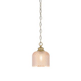 Zola 1 Light Dome Chain Hung Pendant 6.75 Inch Tall X 6 Inch Wide by Toltec - 92-4613