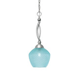 Bow 1 Light Chain Hung Pendant 21.75 Inch Tall and 9 Inch Wide by Toltec - 271-2175-9