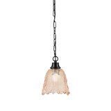 1 Light Chain Hung Pendant 9.5 Inch Tall and 7 Inch Wide by Toltec - 31-95-7