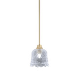 1 Light Stem Hung Pendant 8.75 Inch Tall and 7 Inch Wide by Toltec - 33-875-7