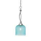 Bow 1 Light Chain Hung Pendant 21 Inch Tall and 7.5 Inch Wide by Toltec - 271-21-75