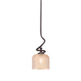 Capri 1 Light Stem Hung Mini Pendant 15.75 Inch and 6 Inch Wide by Toltec - 901-4613