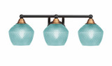 Paramount 3 Light Bath Bar 7.5 Inch Tall and 22.75 Inch Length by Toltec - 3423-BN-4622