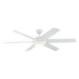 Pembertons Court 6 Blade Ceiling Fan with Light Kit 60 Inch Wide by BSH - 147-BEL-1363780