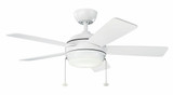 Starkk Ceiling Fan with Light Kit 13.75 Inch H by 42 Inch W by Kichler - 330171