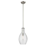 Everly 1 Light Clear Glass Small Pendant by Kichler - 42047C