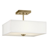 Shailene 3 Light 14 Inch Wide Square Semi Flush Mount by Kichler - 43691