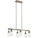 Braelyn 6 Light Small Linear Chandelier by Kichler - 43059