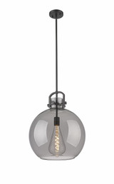 Newton Sphere 1 Light Medium Stem Pendant 16 Inch Wide by Innovations - 410-1SL-G410-16
