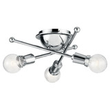 Armstrong 3 Light 15 Inch Wide Flush Mount by Kichler - 43196