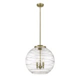 Athens Deco Swirl 3 Light Stem Hung Pendant 18.25 X 17.88 by Innovations - 221-3S-G1213-18