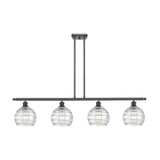 Athens Deco Swirl 4Light Stem Hung Island 10.38 InchX48 Inch by Innovations - 516-4I-G1213-8