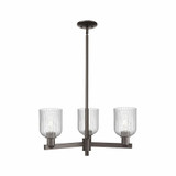 Bridal Veil 3 Light Chandelier 8.63 Inch and 17.63 Inch Wide by Innovations - 716-3CR-G559-5