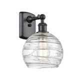 Athens Deco Swirl 1 Light Wall Sconce 10.88 X 8 Inch Wide by Innovations - 516-1W-G1213-8