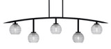 Kurve 5 Light Bar Island Pendant 13.25 Inch Tall by Toltec - 3745-MB-4100